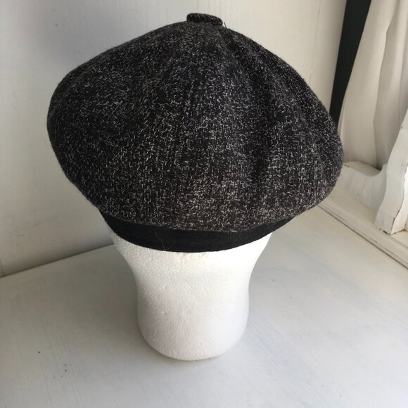 Jamont Black Tweed Paper Boy Cap - Picture 5 of 8